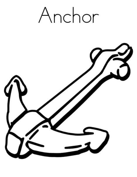 Dibujo de Anclaje de Dibujo Normal para Colorear y Imprimir