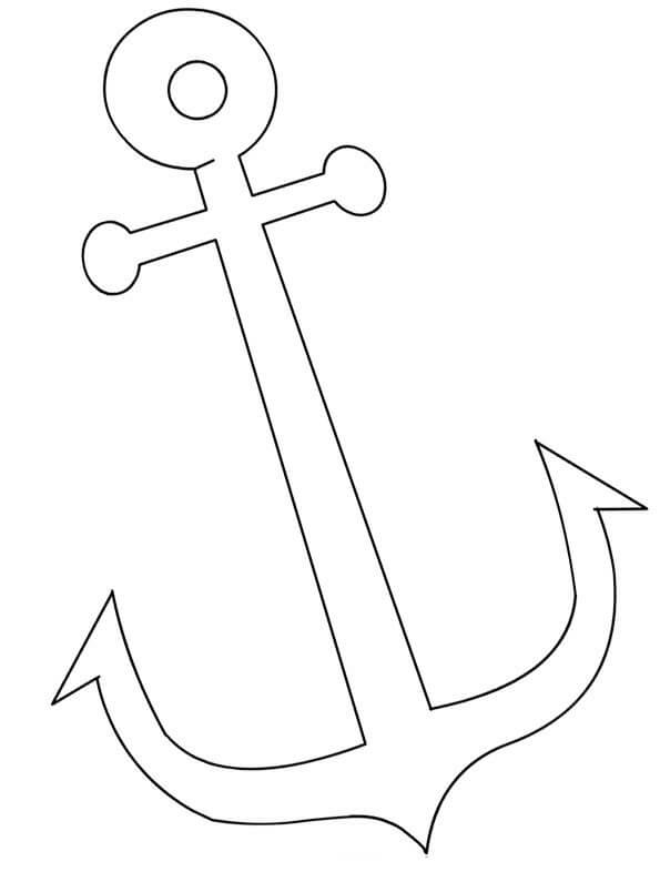 Dibujo de Genial Ancla para Colorear y Imprimir