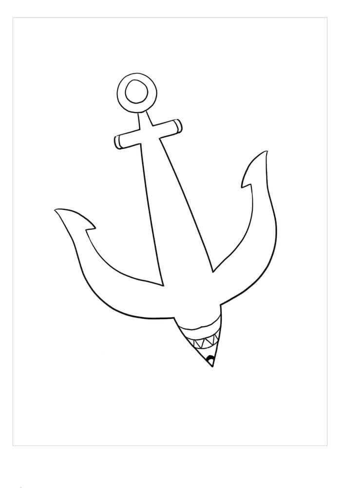 Dibujo de Linda Ancla para Colorear y Imprimir