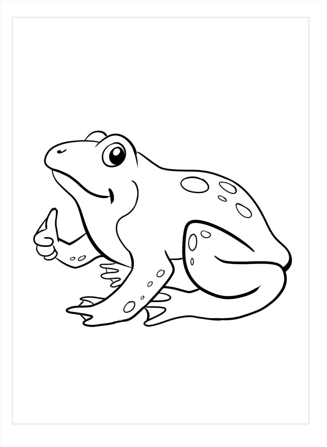dibujo como una rana para colorear