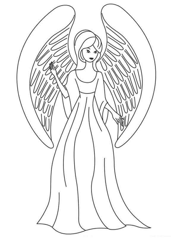 Dibujo de Ángel Basíco para Colorear y Imprimir