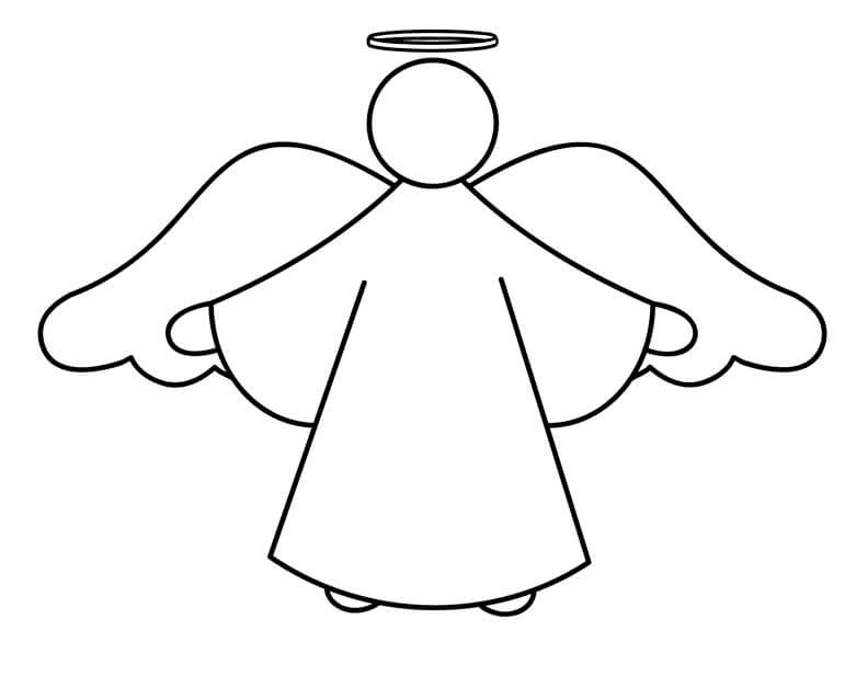 Dibujo de Ángel Libre para Colorear y Imprimir