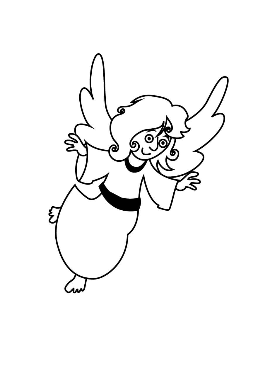 Dibujo de Gran Ángel para Colorear y Imprimir