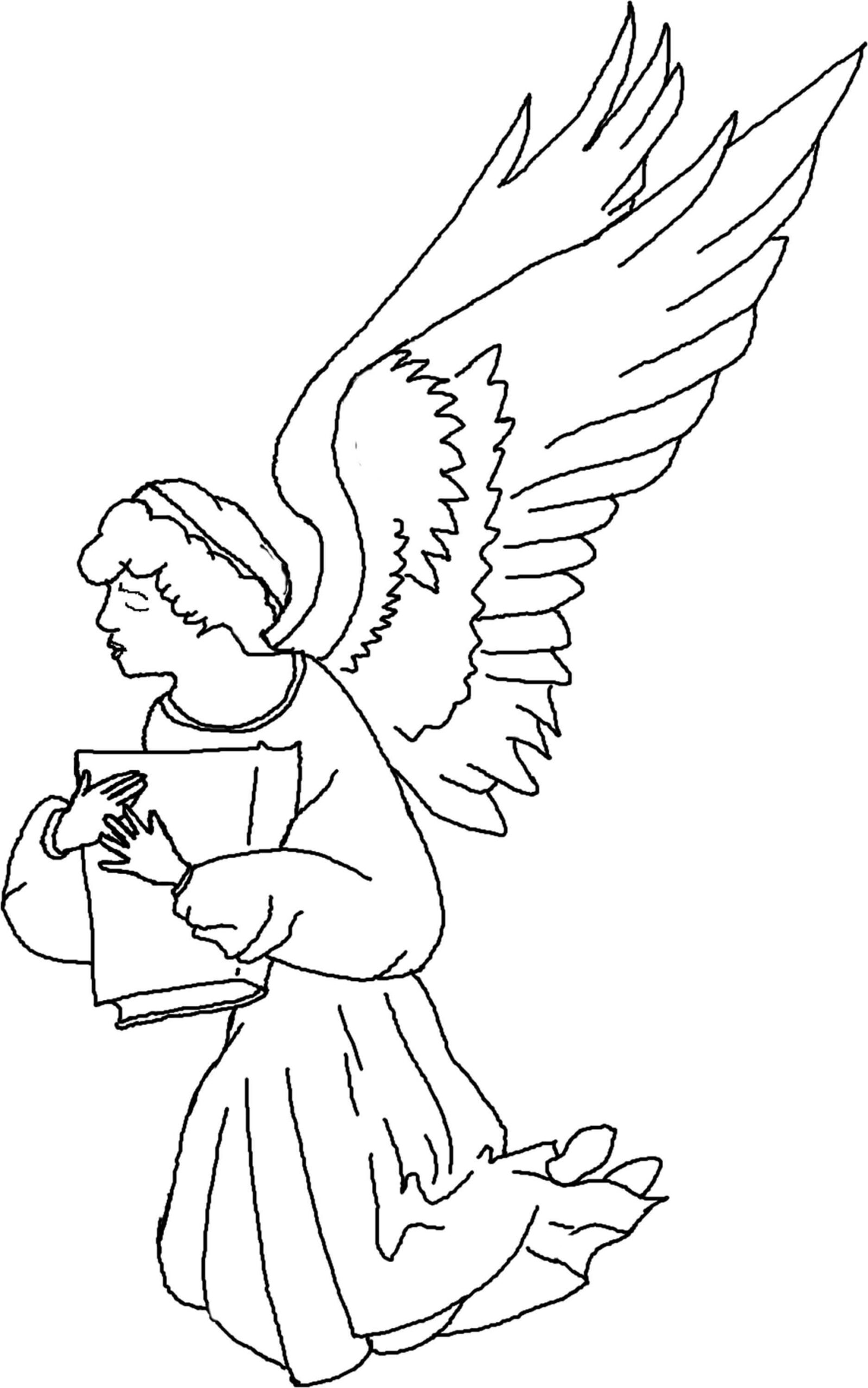 Dibujo de Libro de Explotaci N de Ángel para Colorear y Imprimir