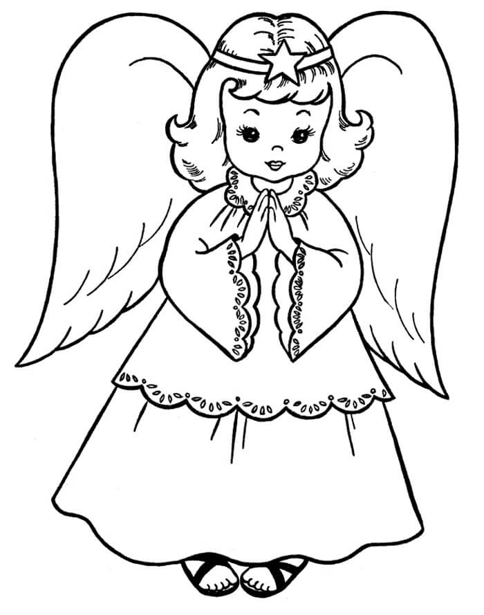 Ángel para Colorear