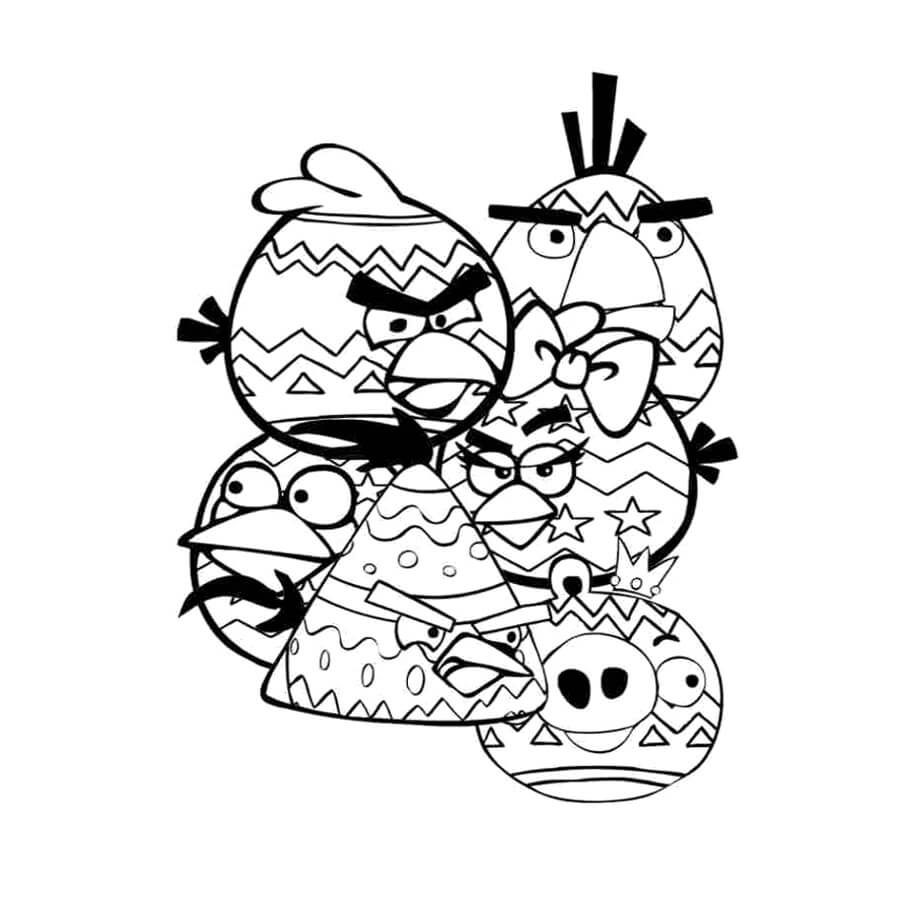 Dibujo de Angry Birds Es para Adultos para Colorear y Imprimir