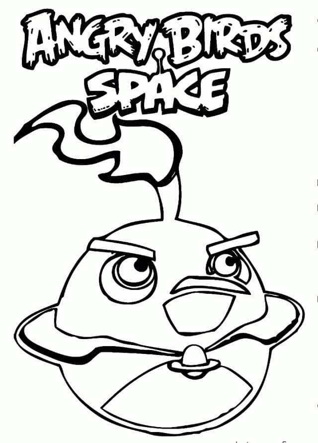 Dibujo de Angry Birds Espacio para Colorear y Imprimir