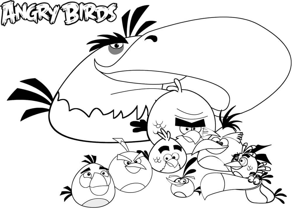 Dibujo de Angry Birds Perfectos para Colorear y Imprimir