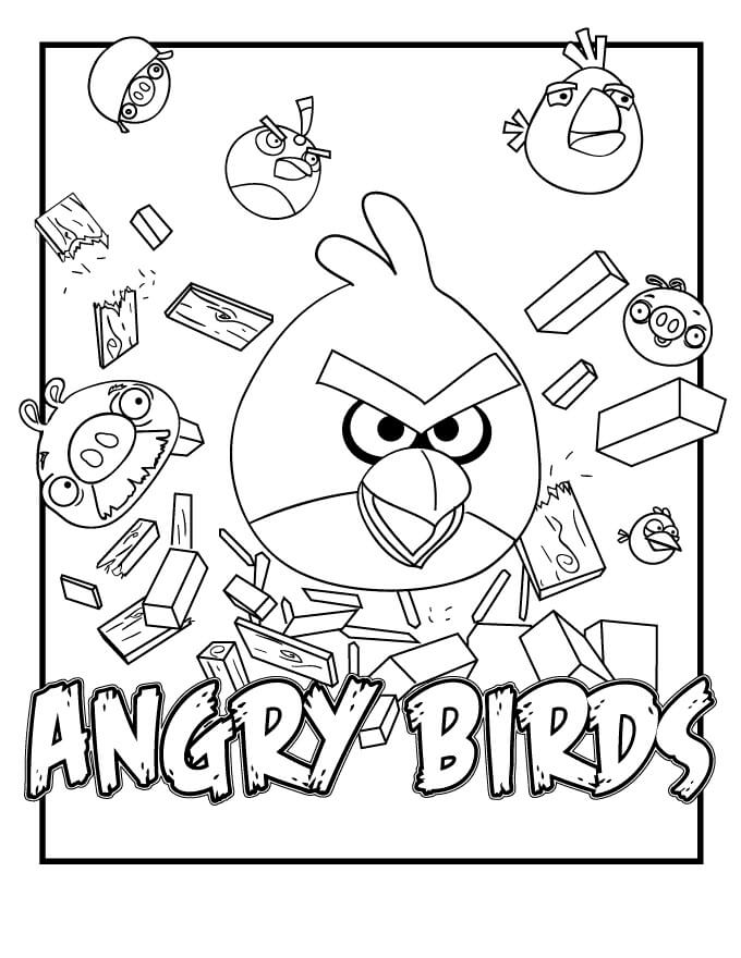 Dibujo de Buenos Angry Birds para Colorear y Imprimir