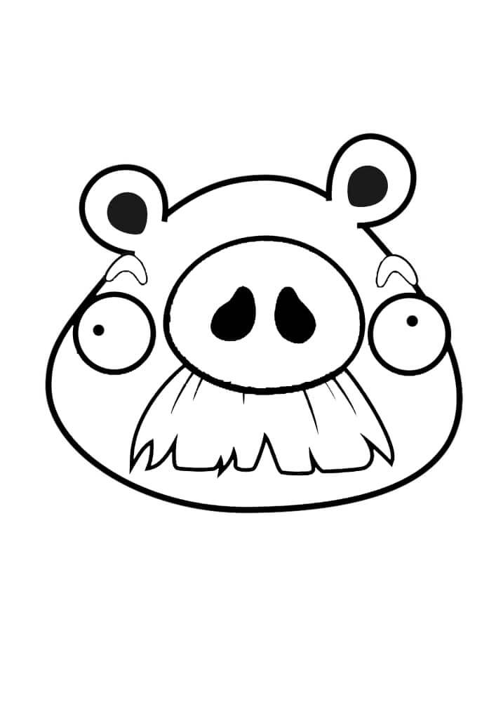 Dibujo de Capataz de Cerdo de Angry Birds para Colorear y Imprimir