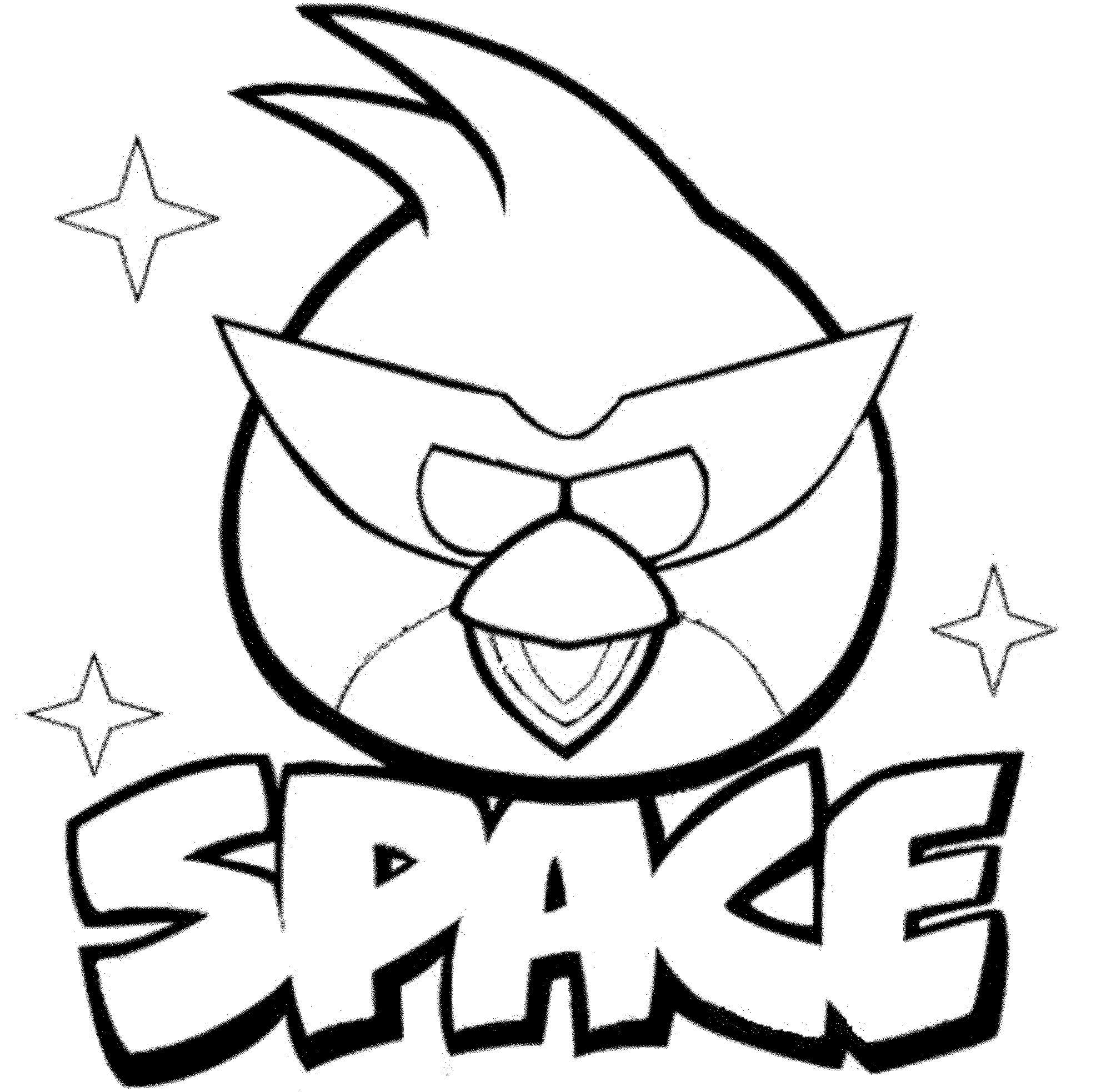 Dibujo de Enfriar Angry Birds Rojos para Colorear y Imprimir