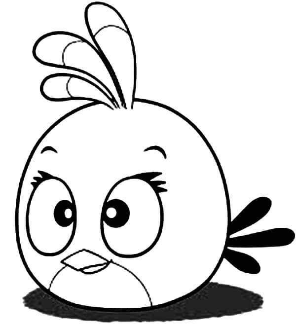Dibujo de Linda Stella En Angry Birds para Colorear y Imprimir