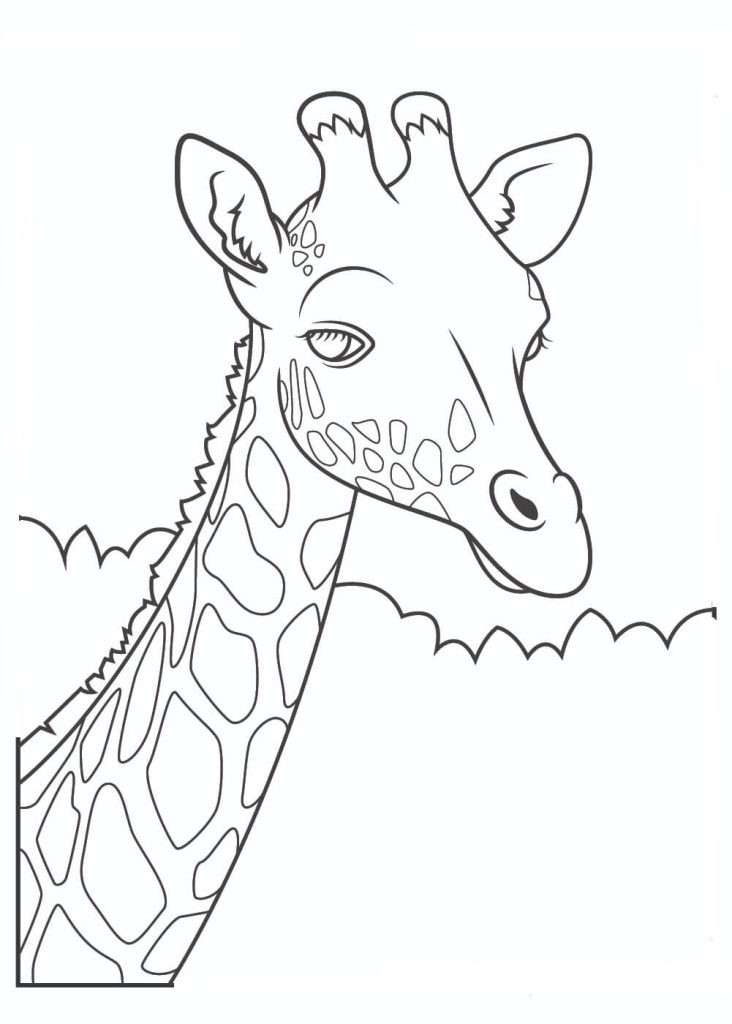 Dibujo de Jirafa para Colorear y Imprimir