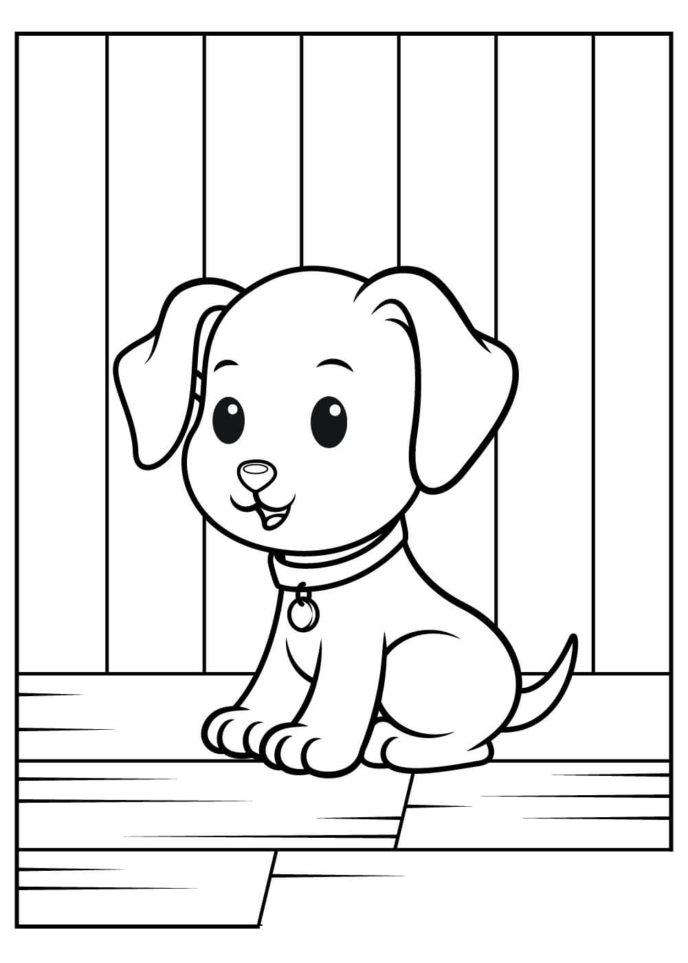 Dibujo de Perro para Colorear y Imprimir