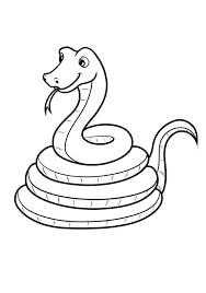 Dibujo de Serpiente para Colorear y Imprimir