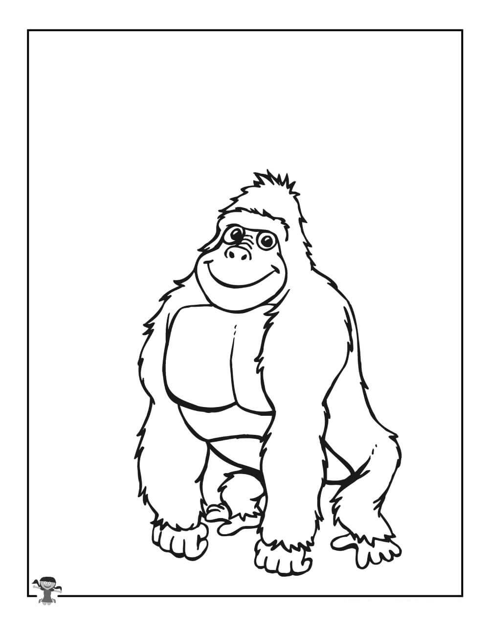 Dibujo de Buen Simio para Colorear y Imprimir