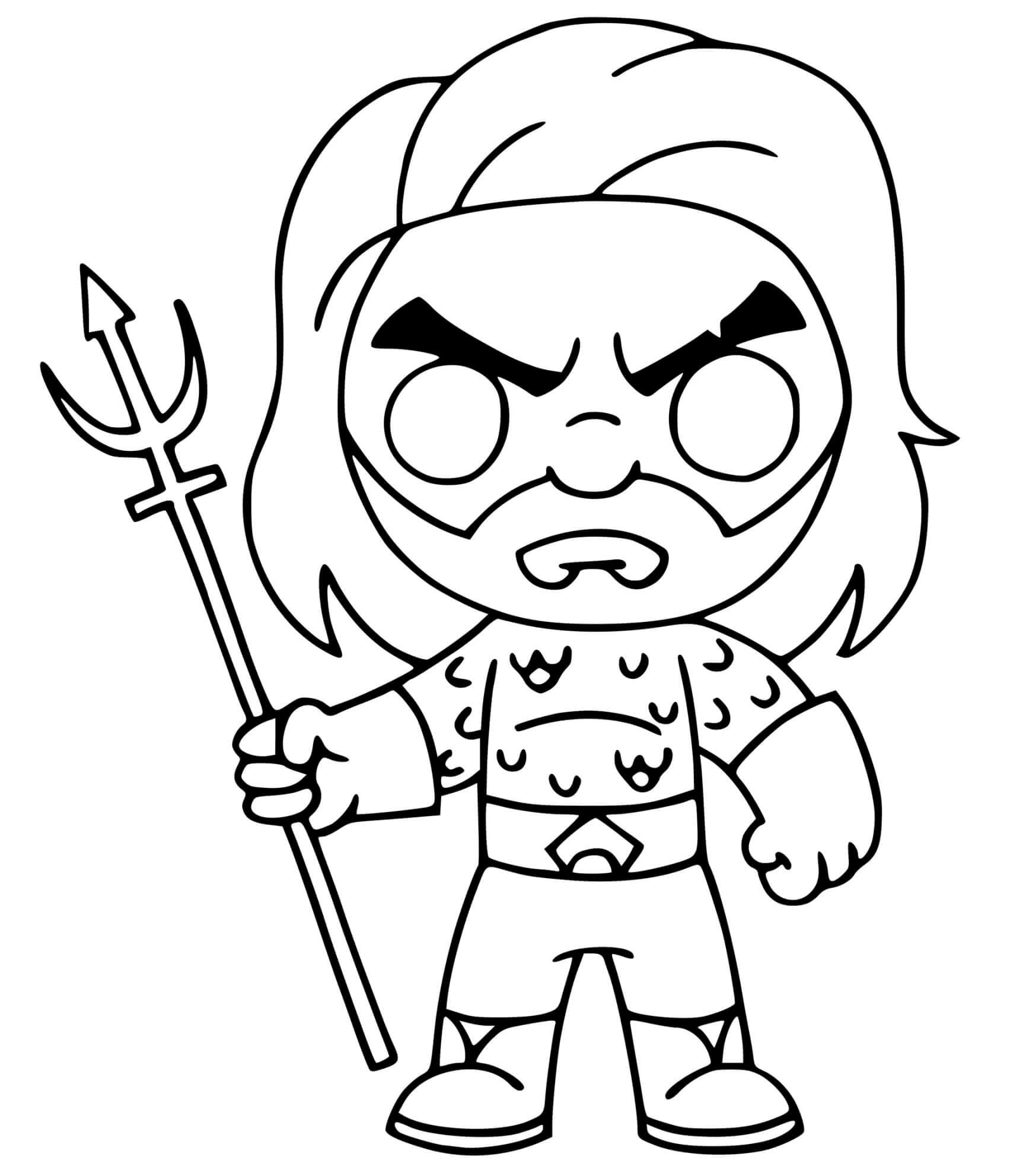 Dibujo de Aquamán Fortnite para Colorear y Imprimir