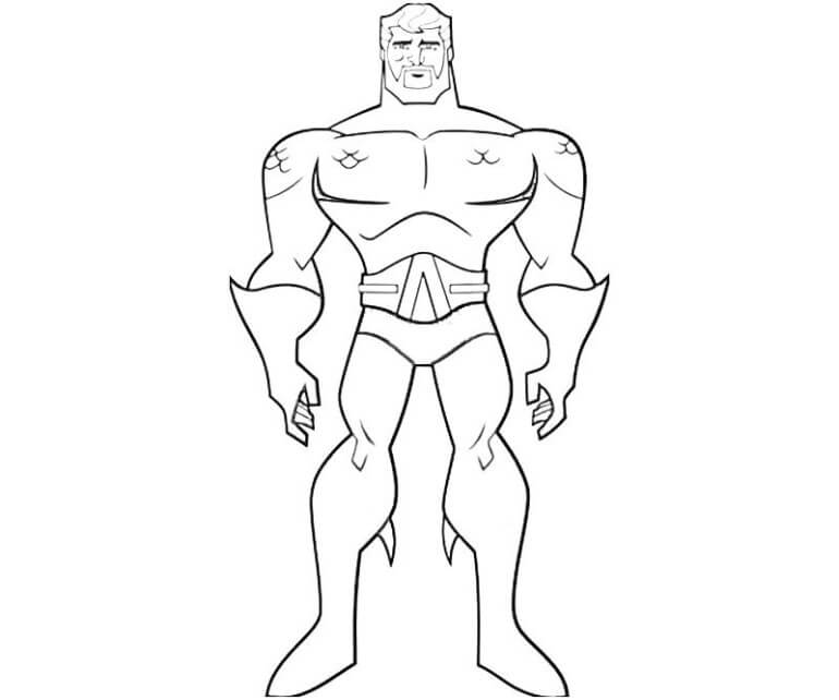 Dibujo de Genial Aquamán para Colorear y Imprimir