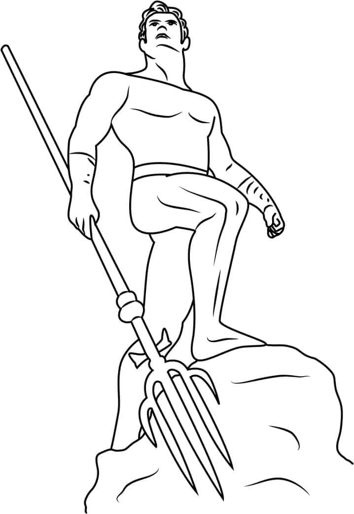 Dibujo de Hermoso Aquamán para Colorear y Imprimir