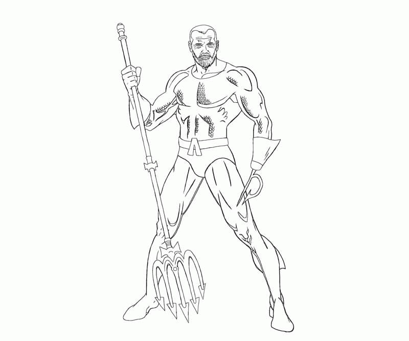 Aquaman para Colorear