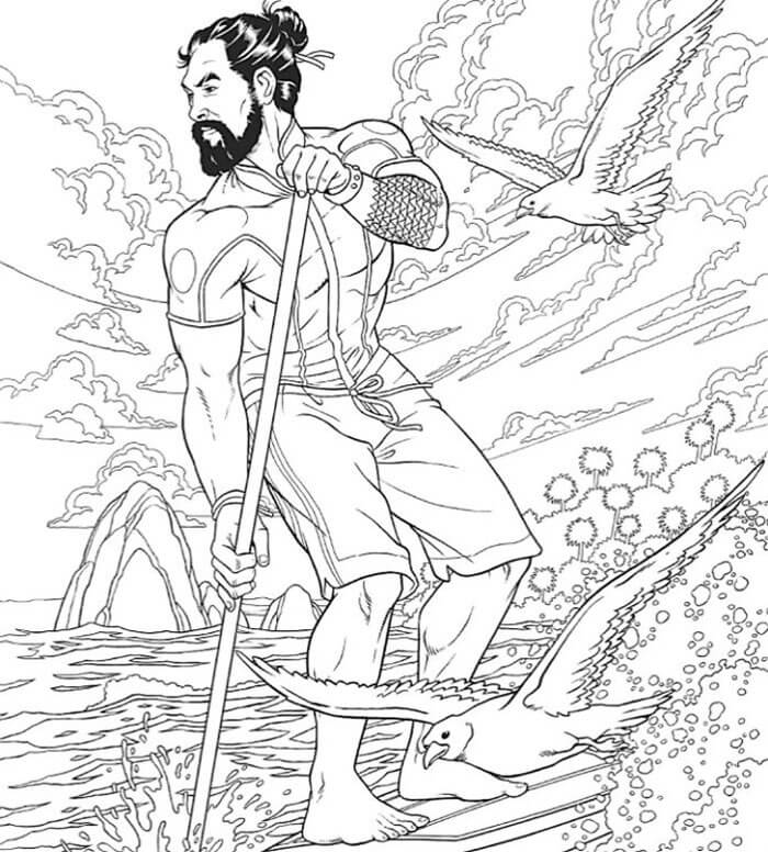 Dibujo de Súper Aquamán para Colorear y Imprimir