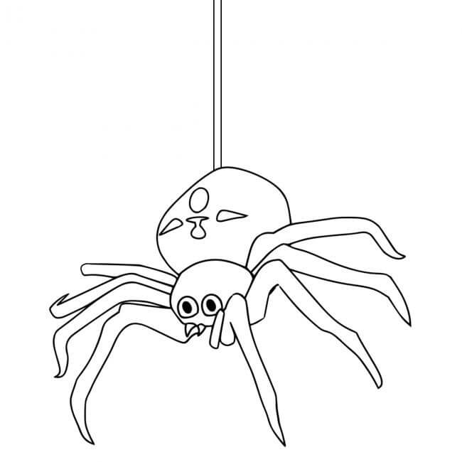 Dibujo de Araña Aterradora 2 para Colorear y Imprimir