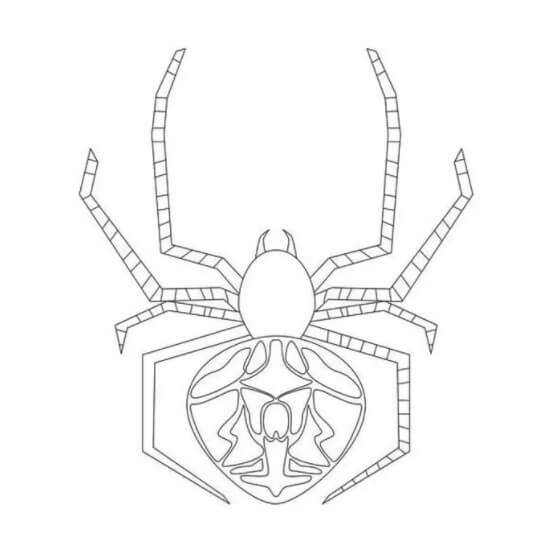 Dibujo de Araña Saltadora para Colorear y Imprimir
