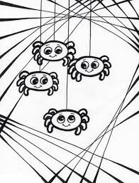 Dibujo de Cuatro Aranas Bebé para Colorear y Imprimir