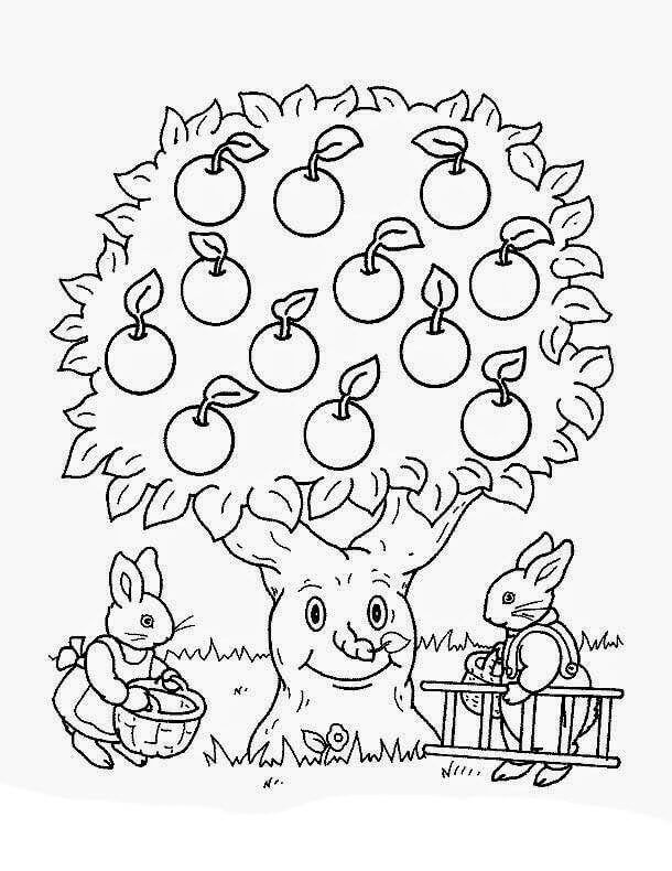 Dibujo de El Manzano para Colorear y Imprimir