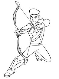 Dibujo de Arquero Asombroso para Colorear y Imprimir