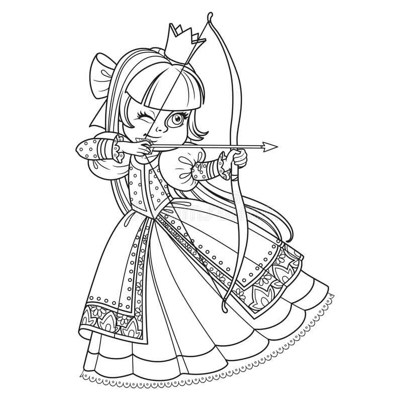 Dibujo de Gran Tiro Con Arco para Colorear y Imprimir