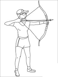 Dibujo de Tiro Con Arco Al Blanco para Colorear y Imprimir