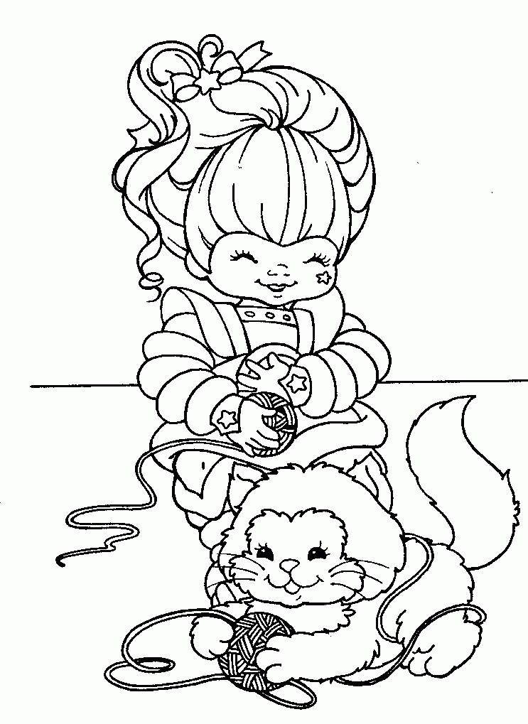 Dibujo de Arcoíris Brite y Kitty Brite para Colorear y Imprimir