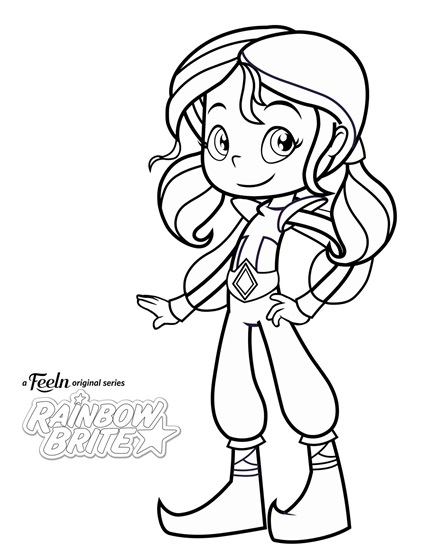Dibujo de Indigo Sonriendo para Colorear y Imprimir