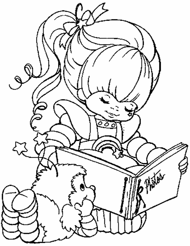 Dibujo de Lectura de Arcoíris Brite para Colorear y Imprimir