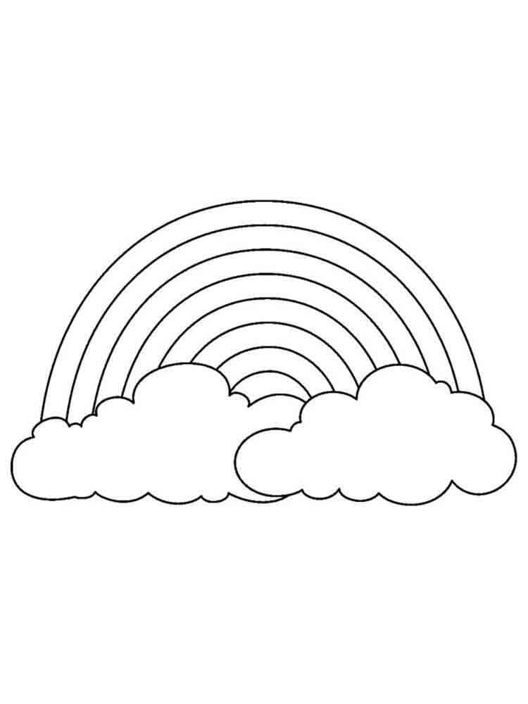 Dibujo de Arcoíris Perfecto para Colorear y Imprimir