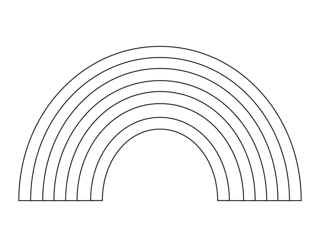 Dibujo de Buen Arcoíris para Colorear y Imprimir