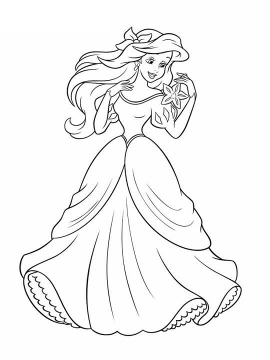 Dibujo de Impresionante Ariel para Colorear y Imprimir