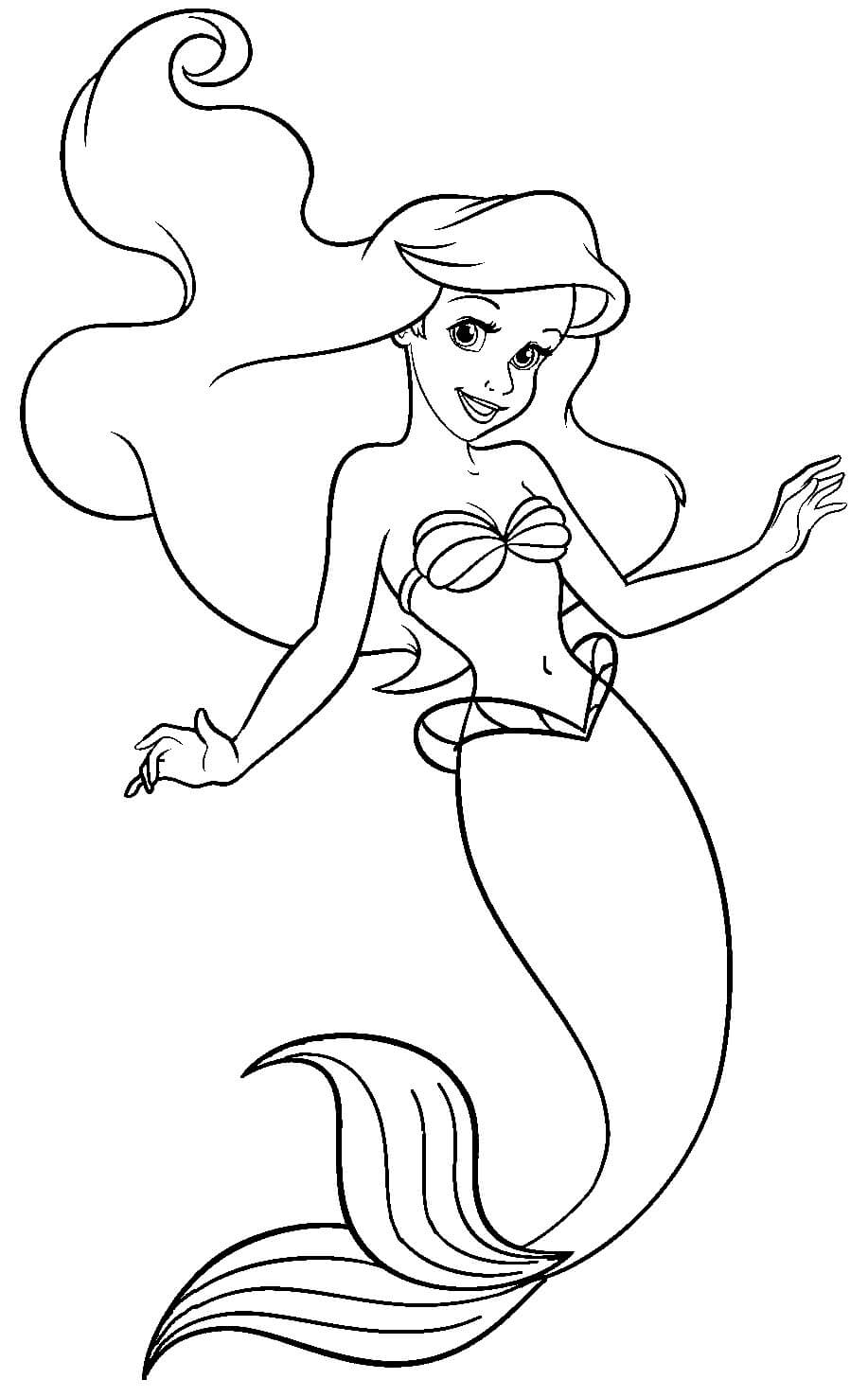 Ariel para Colorear