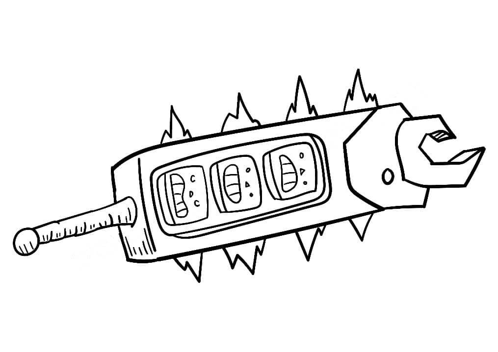Dibujo de Arma de Maya y Los Tres para Colorear y Imprimir