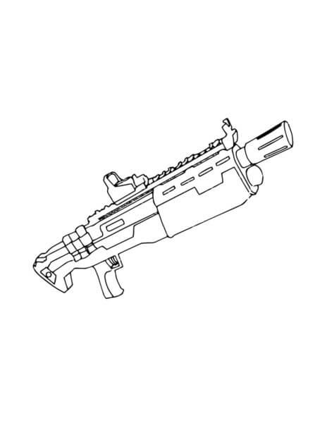 Dibujo de Arma Normal para Colorear y Imprimir