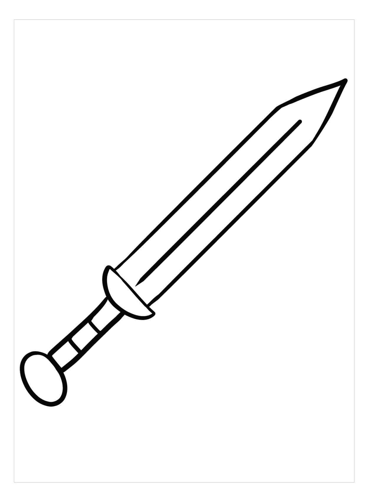 Dibujo de Arma Romana para Colorear y Imprimir