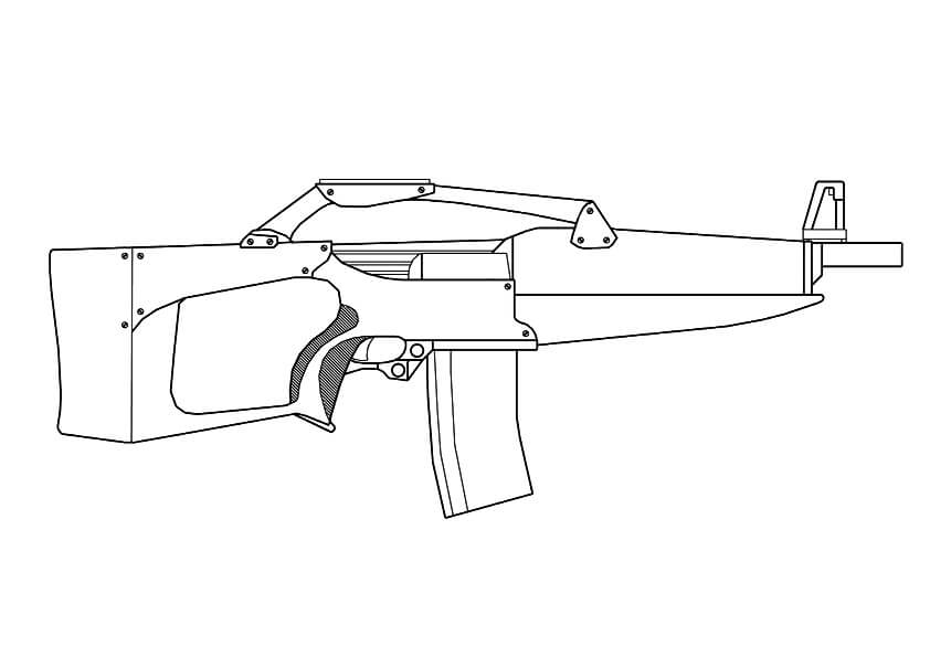 Dibujo de Armas de Llamada de Servicio para Colorear y Imprimir
