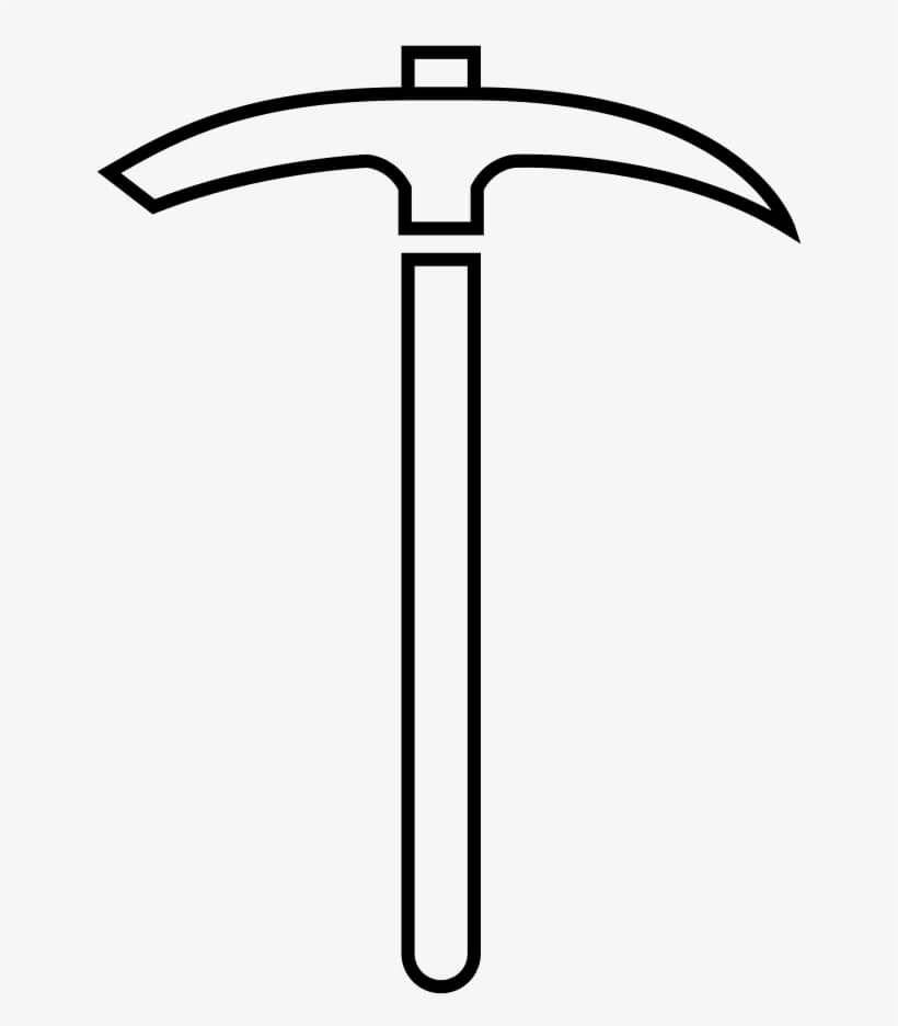 Dibujo de Fácil Piqueta para Colorear y Imprimir