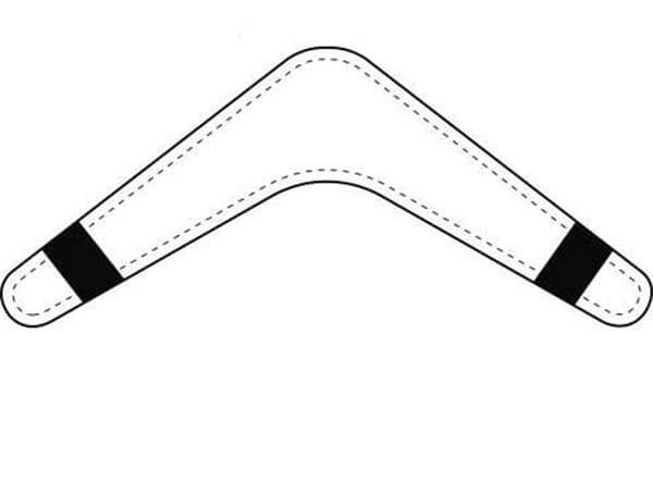 Dibujo de Impresionante Arma Boomerang para Colorear y Imprimir