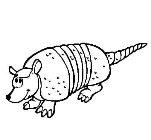 dibujo adorable armadillo para colorear