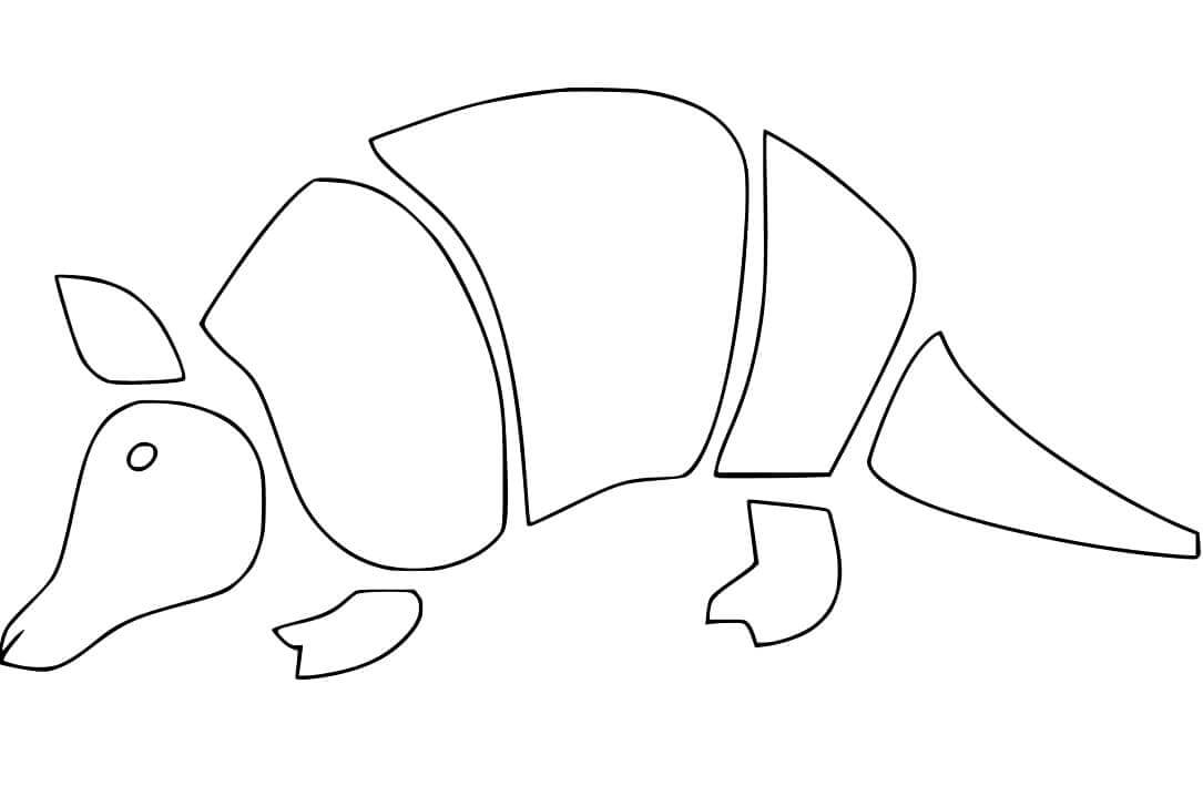 dibujo armadillo animado para colorear