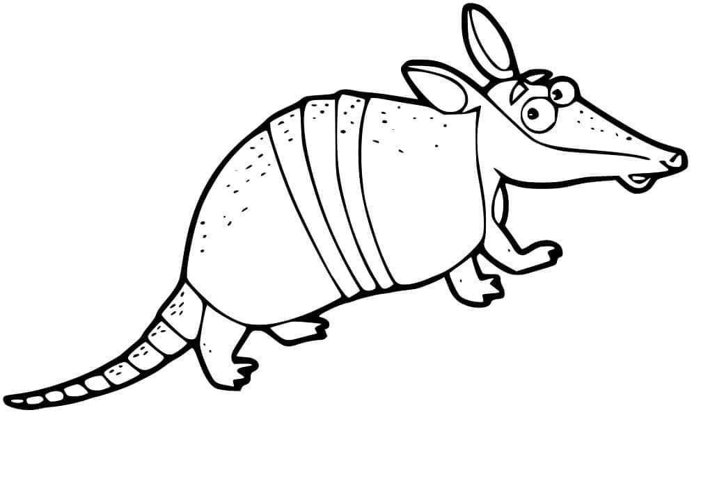 dibujo armadillo de nueve bandas gratis para colorear