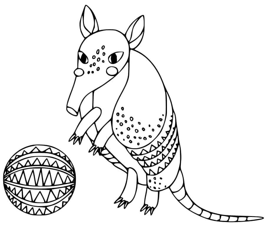 dibujo armadillo para colorear