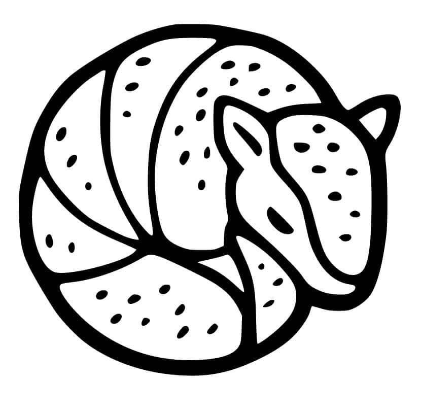 dibujo bola de armadillo para colorear